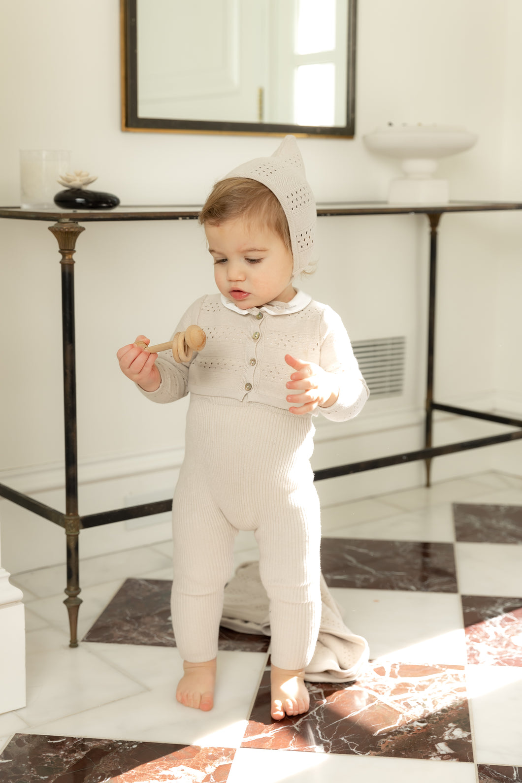 Madamoiselle and monsieur layette set - coffee