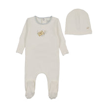Load image into Gallery viewer, Mail and Flowers Footie/Beanie-Chalk White Boys

