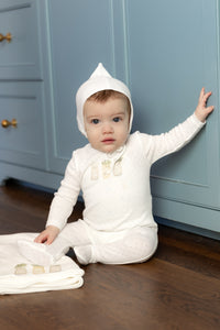 Mason jars layette set - arctic white boys