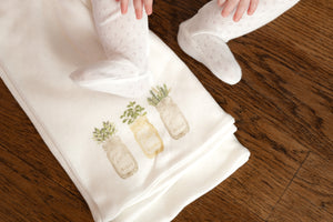 Mason jars layette set - arctic white boys
