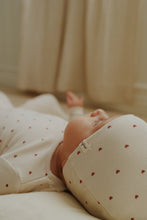 Load image into Gallery viewer, Heart printed layette set - Ecru/red hearts
