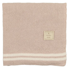 Load image into Gallery viewer, Duo stripe heather knit blanket - sand

