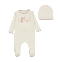 Load image into Gallery viewer, Little nursery footie and beanie - Ivory girls
