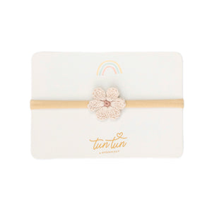 Flower headband - Oatmeal and cinnamon