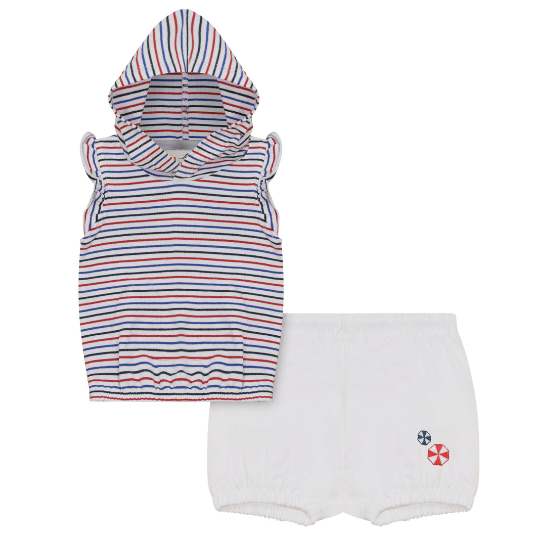 Striped Umbrella Toddler 2 Piece - girls