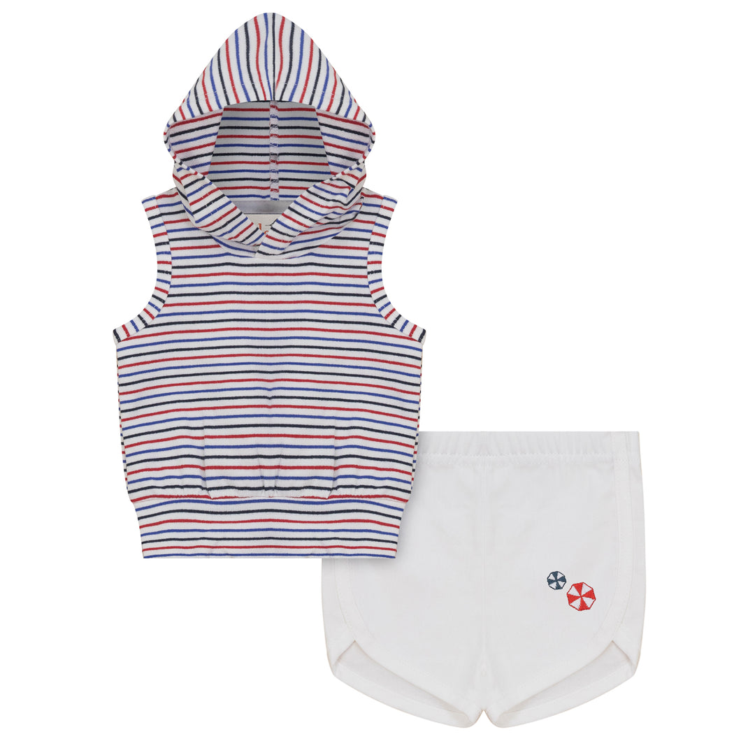 Striped Umbrella Toddler 2 Piece - Boys