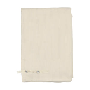 Organic ditsy pointelle layette set - cream shadow