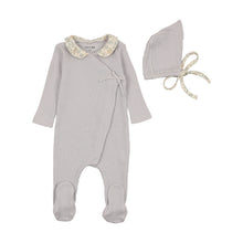 Load image into Gallery viewer, Organic ditsy wrap layette set - fortress
