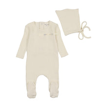 Load image into Gallery viewer, Organic ditsy pointelle layette set - cream shadow
