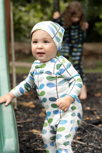 Organic print layette set - Ivory boys
