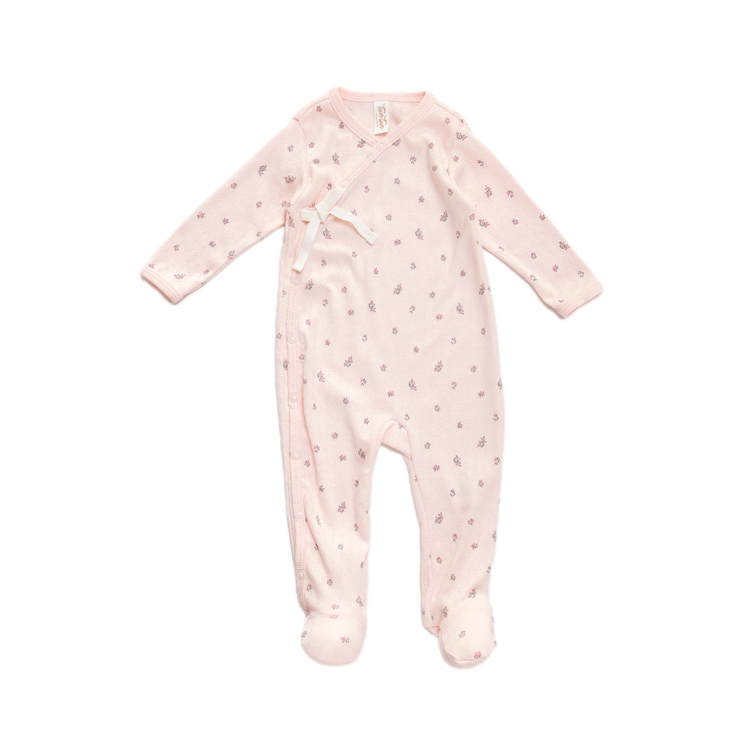 Milan footie little flowers - Baby pink