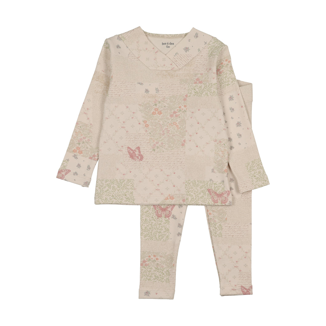Organic paper print loungewear - girl print