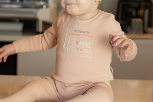 Patisserie footie and beanie - champagne pink