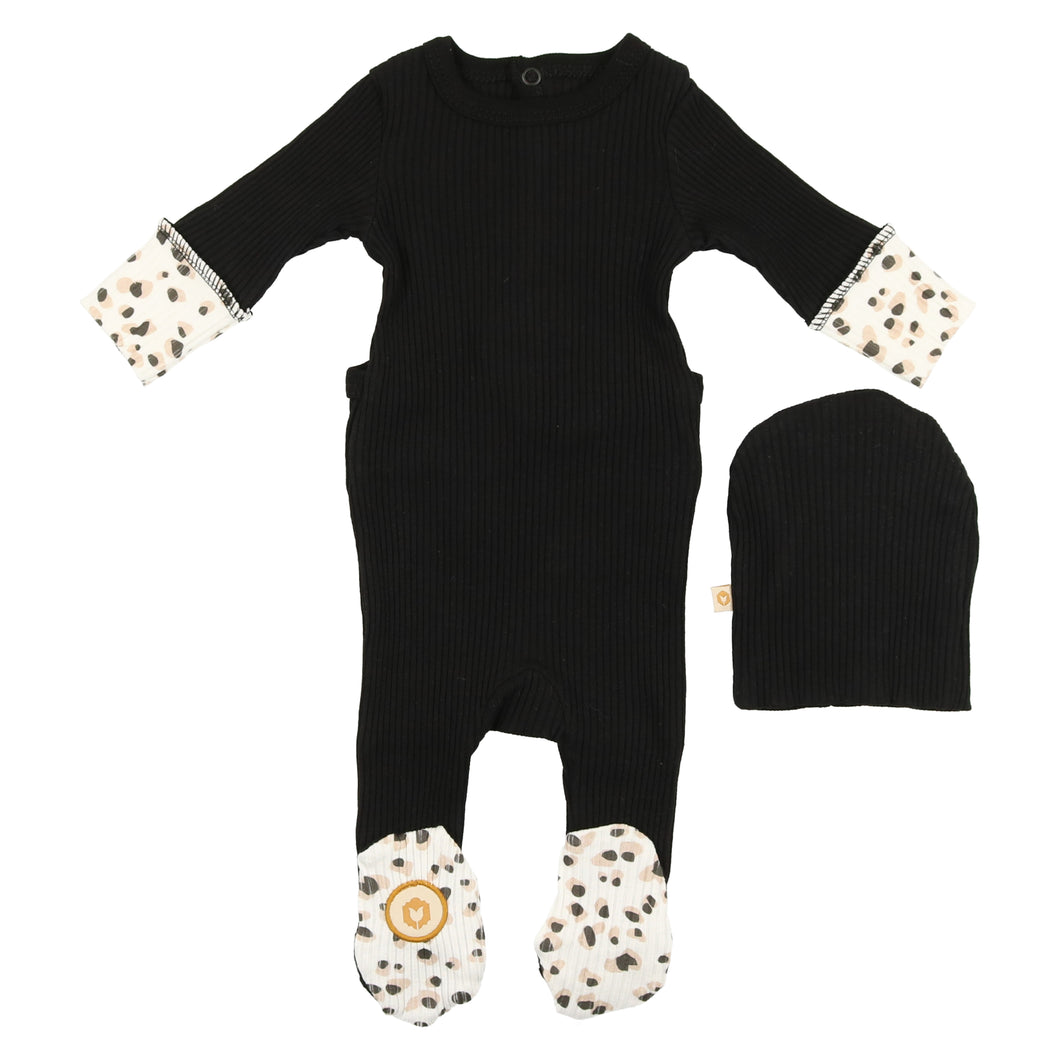 Peekaboo dots gift set - black, white and taupe