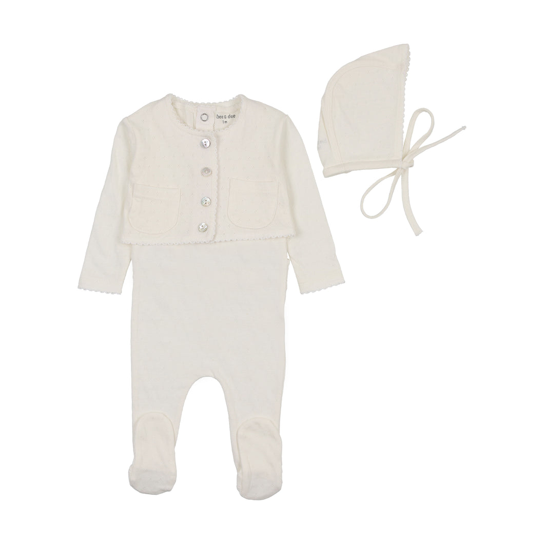 Perfect pointelle outfit - chalk white