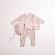 Load image into Gallery viewer, Petite fleurs footie and cardigan - Hushed pink
