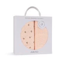 Load image into Gallery viewer, 2 Pack Cherry Print Collection - Muslin Swaddle -Pink
