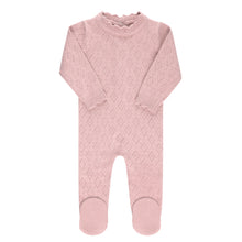 Load image into Gallery viewer, Pointelle knit footie and bonnet - Pink
