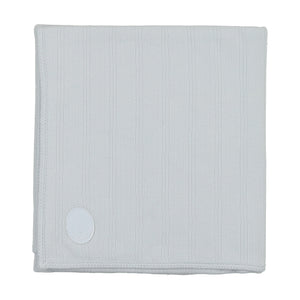 Pointelle engraved plaque layette set - Powder blue