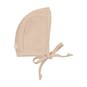 Pointelle footie and bonnet - petal