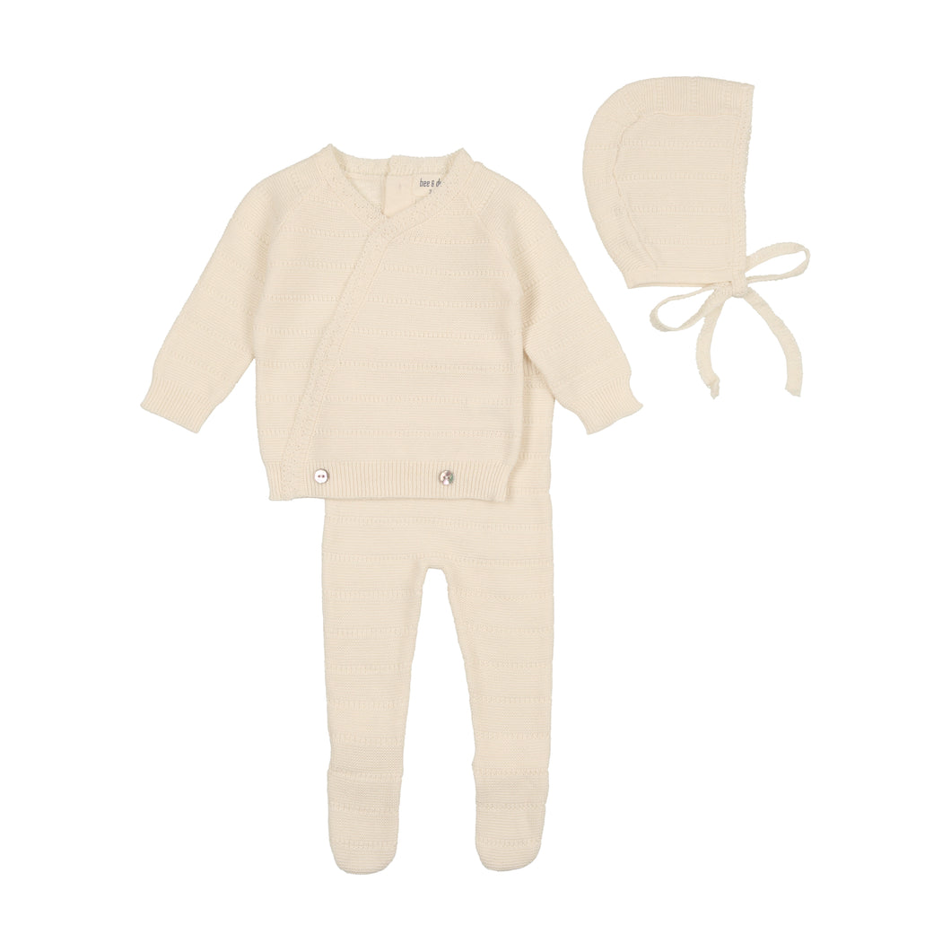 Pointelle bris set - Snow white