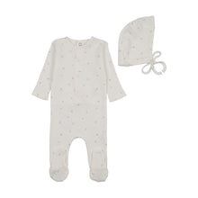 Load image into Gallery viewer, Pointelle Flowers-Chalk White Boys Layette set
