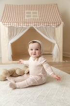 Load image into Gallery viewer, Pointelle Flowers Footie/Bonnet-Cloud Pink
