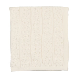 Pointelle wrap layette set - arctic white