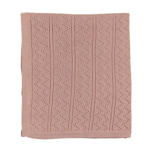 Pointelle wrap layette set - tea rose