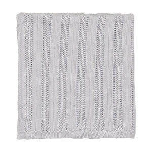 Pointelle with knit collar layette set - crisp blue
