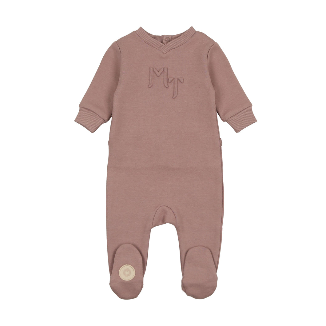 Posh print footie - mauve
