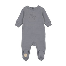 Load image into Gallery viewer, Posh print footie - slate blue

