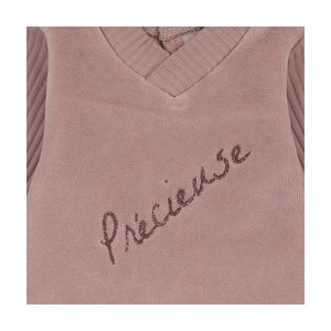 Precious moments footie and hat set - Mauve