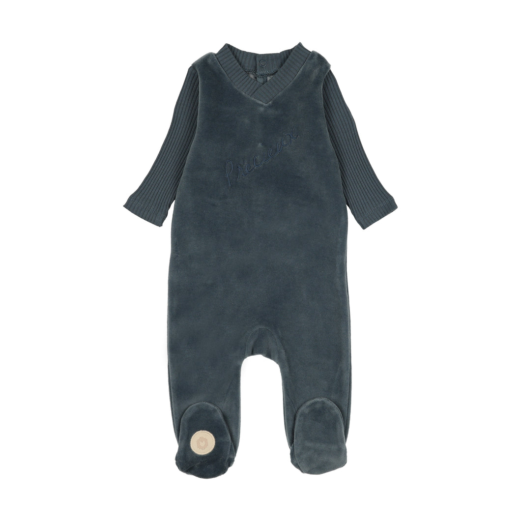 Precious moments footie - Midnight blue