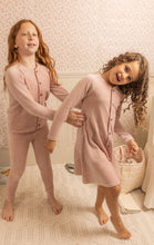 Load image into Gallery viewer, Prim trim velour nightgown - Old rose
