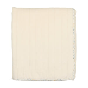 Quilted print velour blanket - Ivory boy