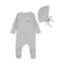 Load image into Gallery viewer, Rattles Pointelle-Sky Blue Layette set
