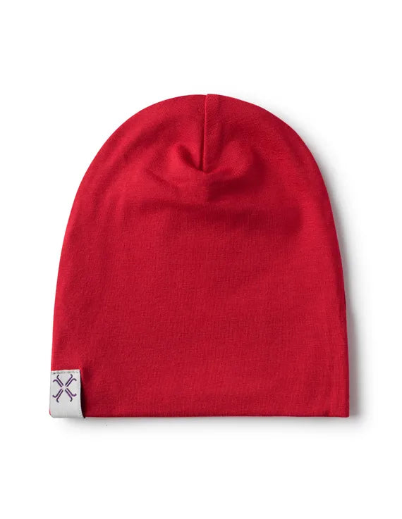 Red cotton beanie