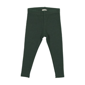 Ribbed leggings - Green
