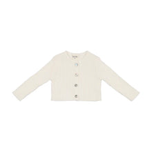 Load image into Gallery viewer, Ribbed knit cardigan - chalk white
