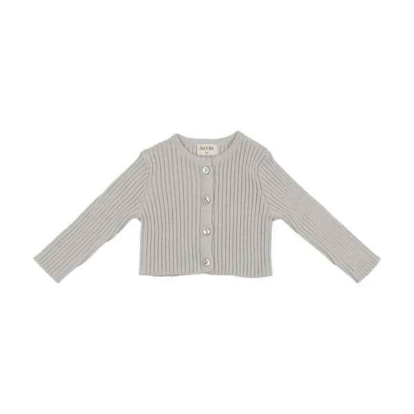 Ribbed knit cardigan - fortress