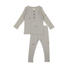 Load image into Gallery viewer, Ribbed star lounge set - cloud/navy
