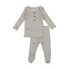 Load image into Gallery viewer, Ribbed star lounge set - cloud/navy
