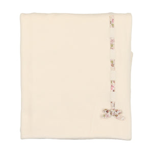 Ribbon weave velour layette set - snow white girl