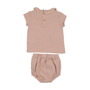 Ruffled delight ensemble - pink whip