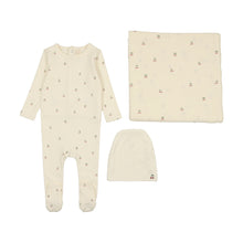 Load image into Gallery viewer, Scattered cherry layette set - ivory/red
