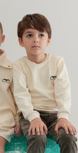 Optical sweatshirt - Natural