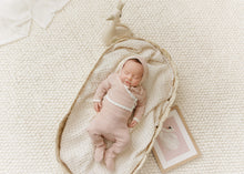 Load image into Gallery viewer, Scalloped Wrap Cardigan Layette Set - Orchid pink
