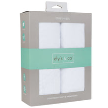 Load image into Gallery viewer, Solid white cotton 2 pack - Crib/toddler bed sheets
