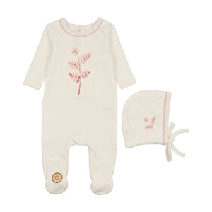 Stem stitch gift set - Ivory and pink